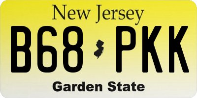 NJ license plate B68PKK