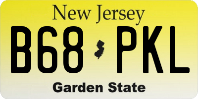 NJ license plate B68PKL