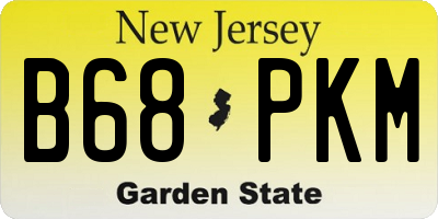 NJ license plate B68PKM
