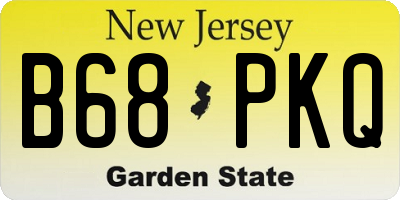 NJ license plate B68PKQ