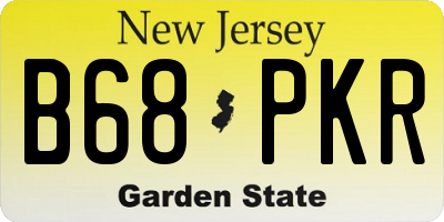 NJ license plate B68PKR
