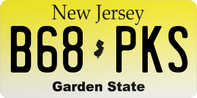 NJ license plate B68PKS