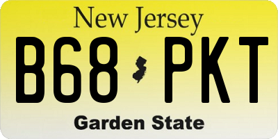 NJ license plate B68PKT