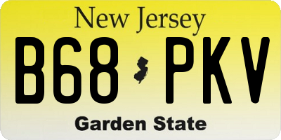 NJ license plate B68PKV