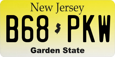 NJ license plate B68PKW