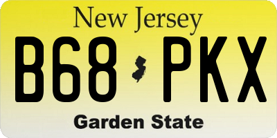 NJ license plate B68PKX