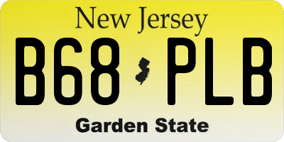 NJ license plate B68PLB