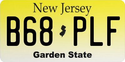 NJ license plate B68PLF