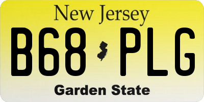 NJ license plate B68PLG