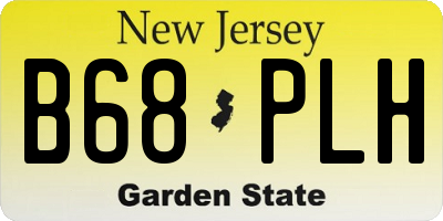 NJ license plate B68PLH