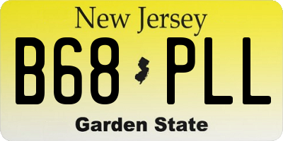 NJ license plate B68PLL