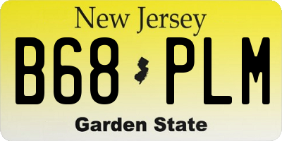 NJ license plate B68PLM