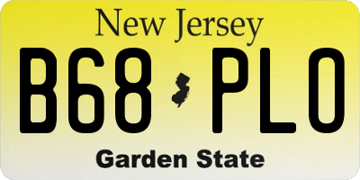 NJ license plate B68PLO