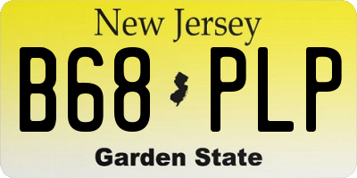 NJ license plate B68PLP