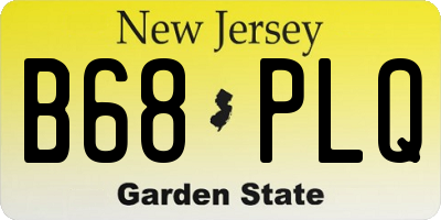 NJ license plate B68PLQ