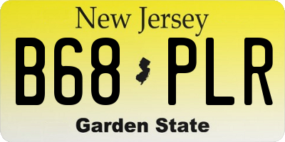 NJ license plate B68PLR