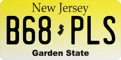 NJ license plate B68PLS