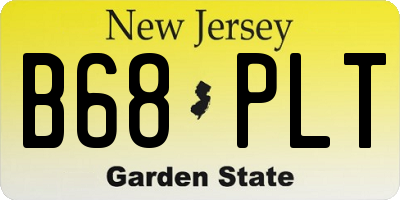 NJ license plate B68PLT