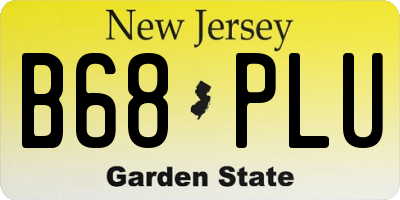 NJ license plate B68PLU