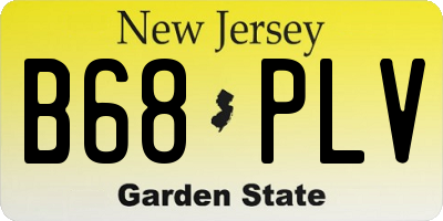 NJ license plate B68PLV