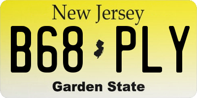 NJ license plate B68PLY