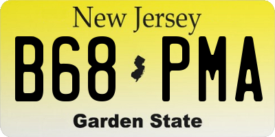 NJ license plate B68PMA