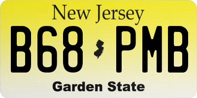 NJ license plate B68PMB