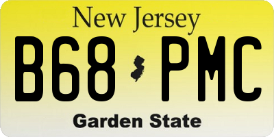 NJ license plate B68PMC