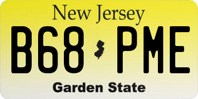 NJ license plate B68PME
