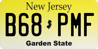 NJ license plate B68PMF