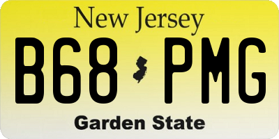 NJ license plate B68PMG
