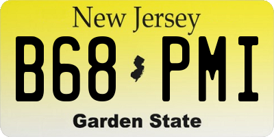 NJ license plate B68PMI