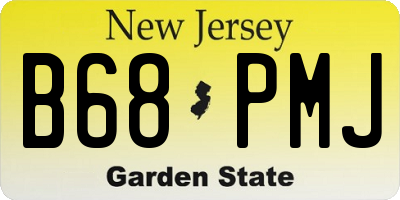 NJ license plate B68PMJ