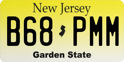 NJ license plate B68PMM