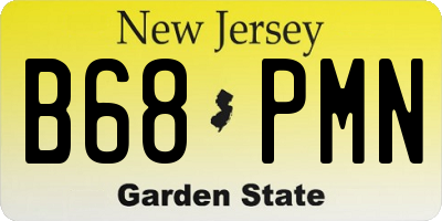 NJ license plate B68PMN