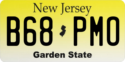 NJ license plate B68PMO