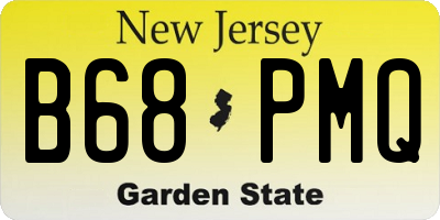 NJ license plate B68PMQ