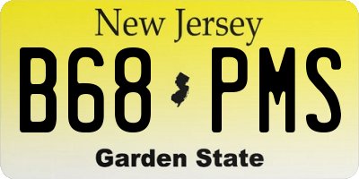 NJ license plate B68PMS