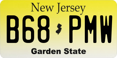 NJ license plate B68PMW