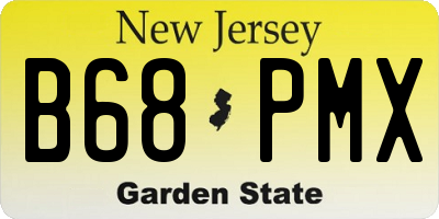 NJ license plate B68PMX
