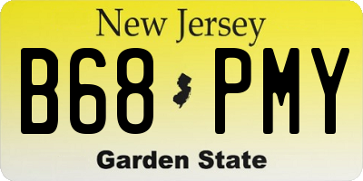NJ license plate B68PMY