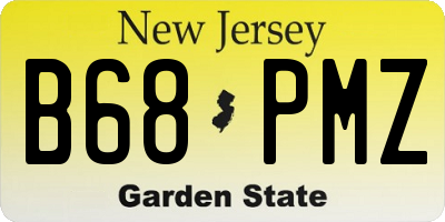 NJ license plate B68PMZ
