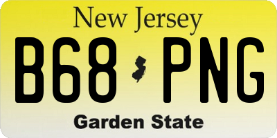 NJ license plate B68PNG
