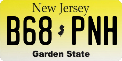 NJ license plate B68PNH