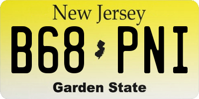 NJ license plate B68PNI