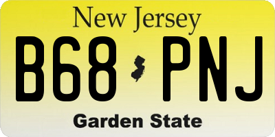 NJ license plate B68PNJ