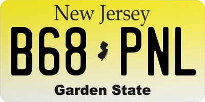 NJ license plate B68PNL