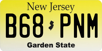 NJ license plate B68PNM