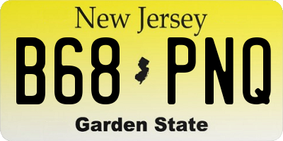 NJ license plate B68PNQ