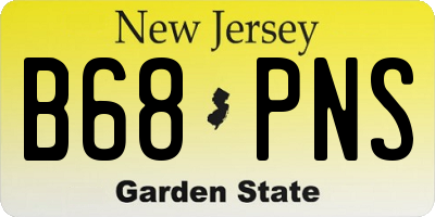 NJ license plate B68PNS